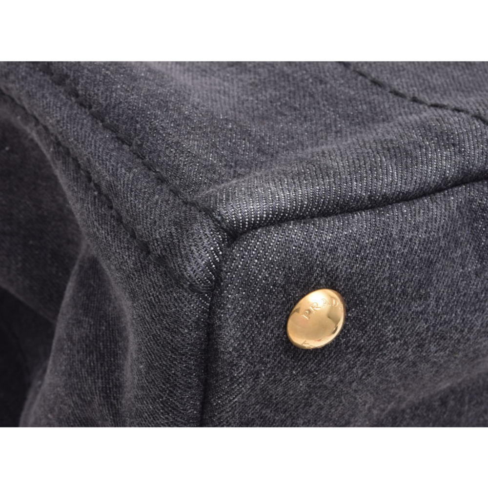 Prada Tote Black Bag Canapa Denim - Picture 6 of 11